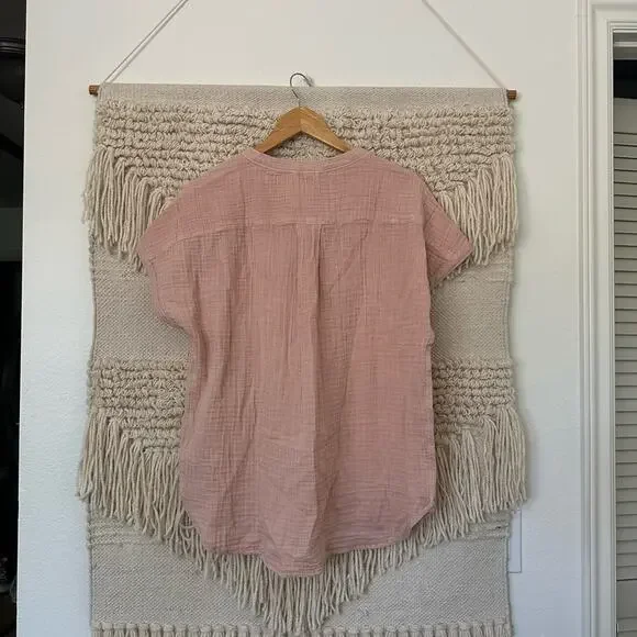 Faherty Dream Cotton Gauze Desmond Blouse - Picture 7 of 7